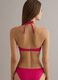 Pink bandeau bikini top in stretch fabric_3