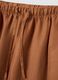 Pantaloni marroni in misto lino e viscosa wide leg_5