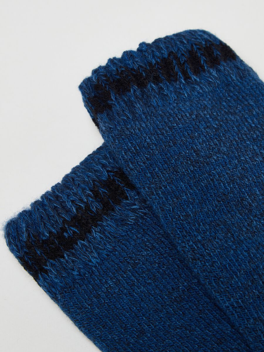Calze antiscivolo melange con profilo rigato_2