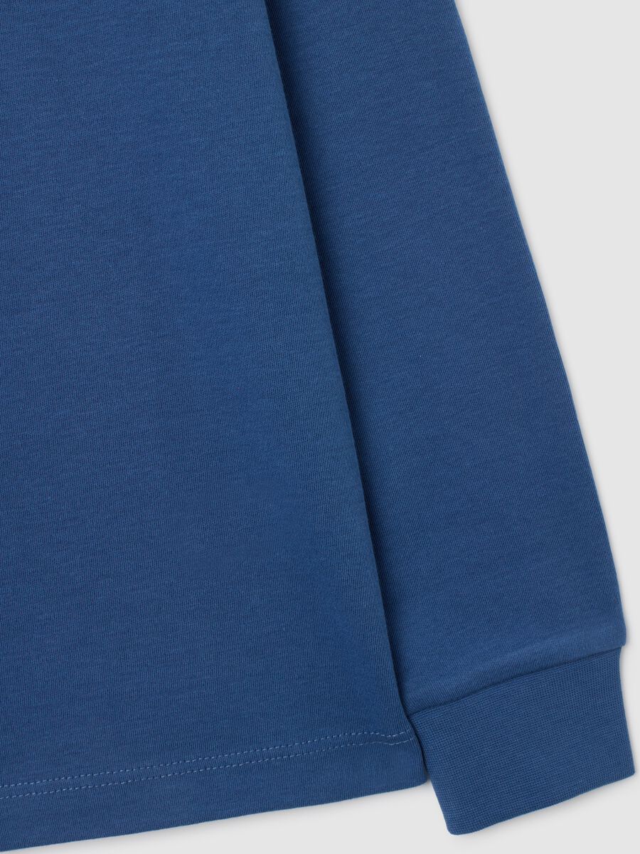 Children's blue turtleneck in pure cotton regular fit_3
