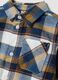 White and blue checked pure cotton shirt, regular fit_2