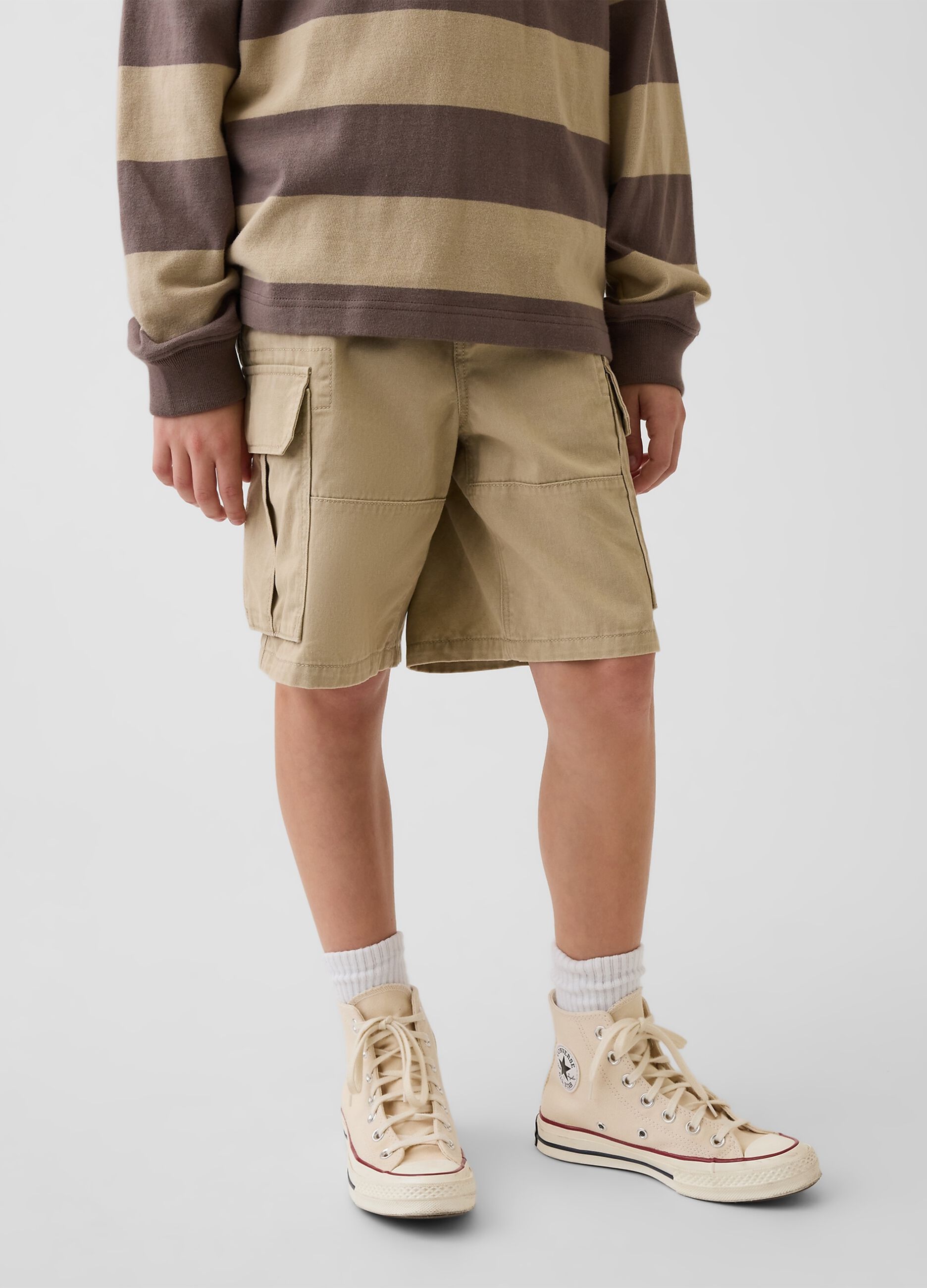 Pure cotton cargo shorts