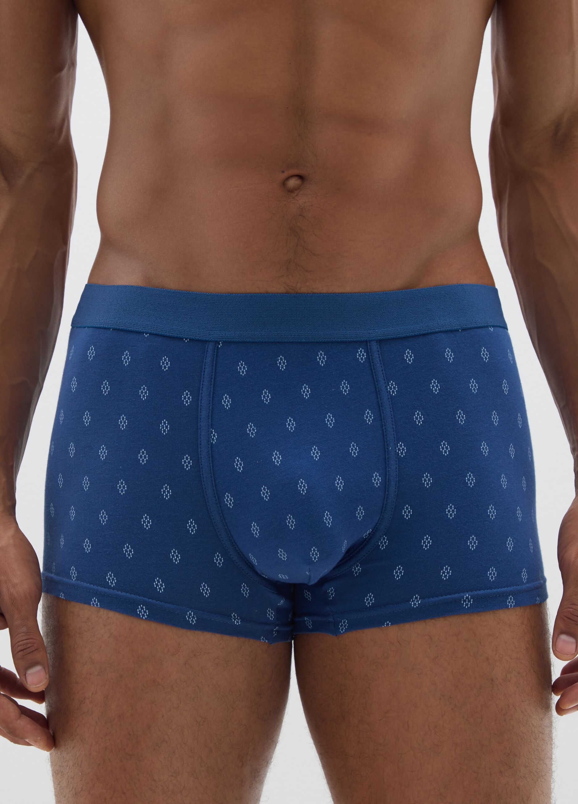 Set of multicolour pure cotton regular fit tripack boxers
