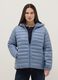 Blue padded regular fit jacket with zip and hood_1