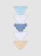 Pack of five multicoloured girls&rsquo; organic cotton jersey briefs_0