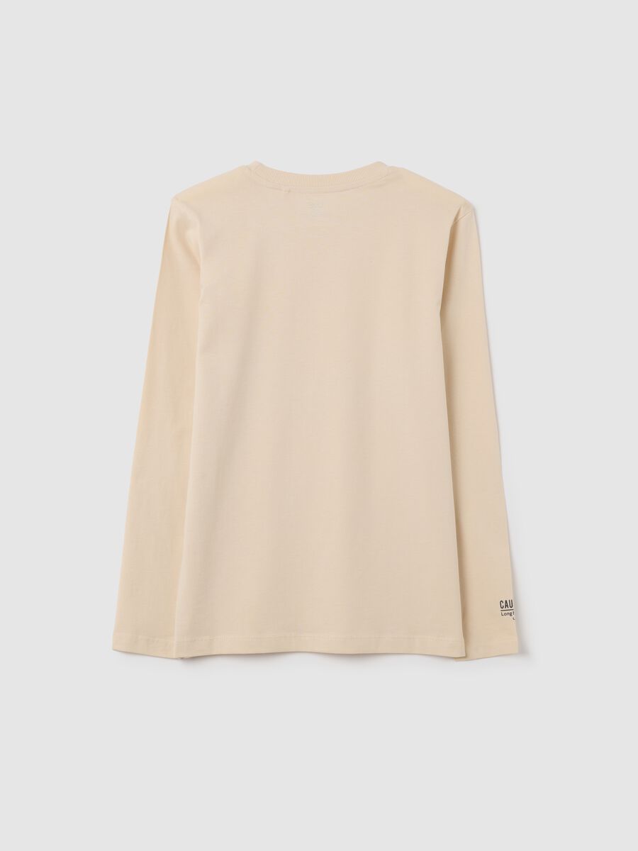 Boys' beige cotton t-shirt in regular fit_1
