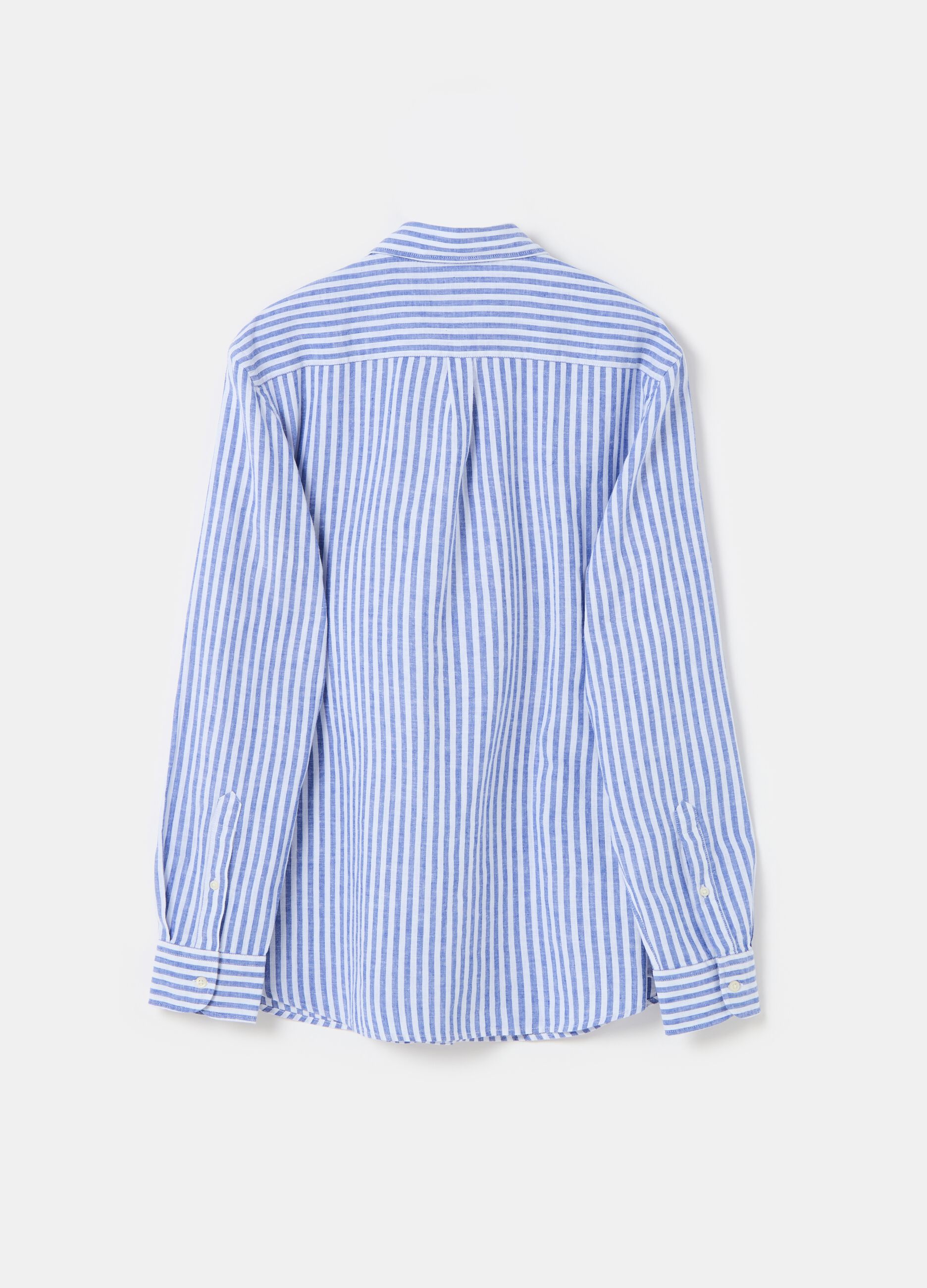 Regular-fit striped shirt with button-down collar