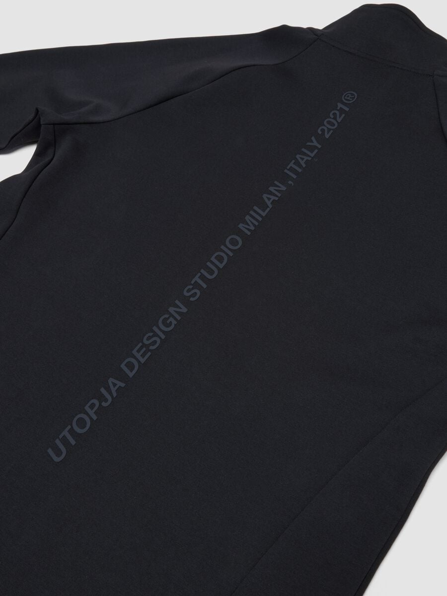 Technical Half-Zip Sweater Fitted Black_6