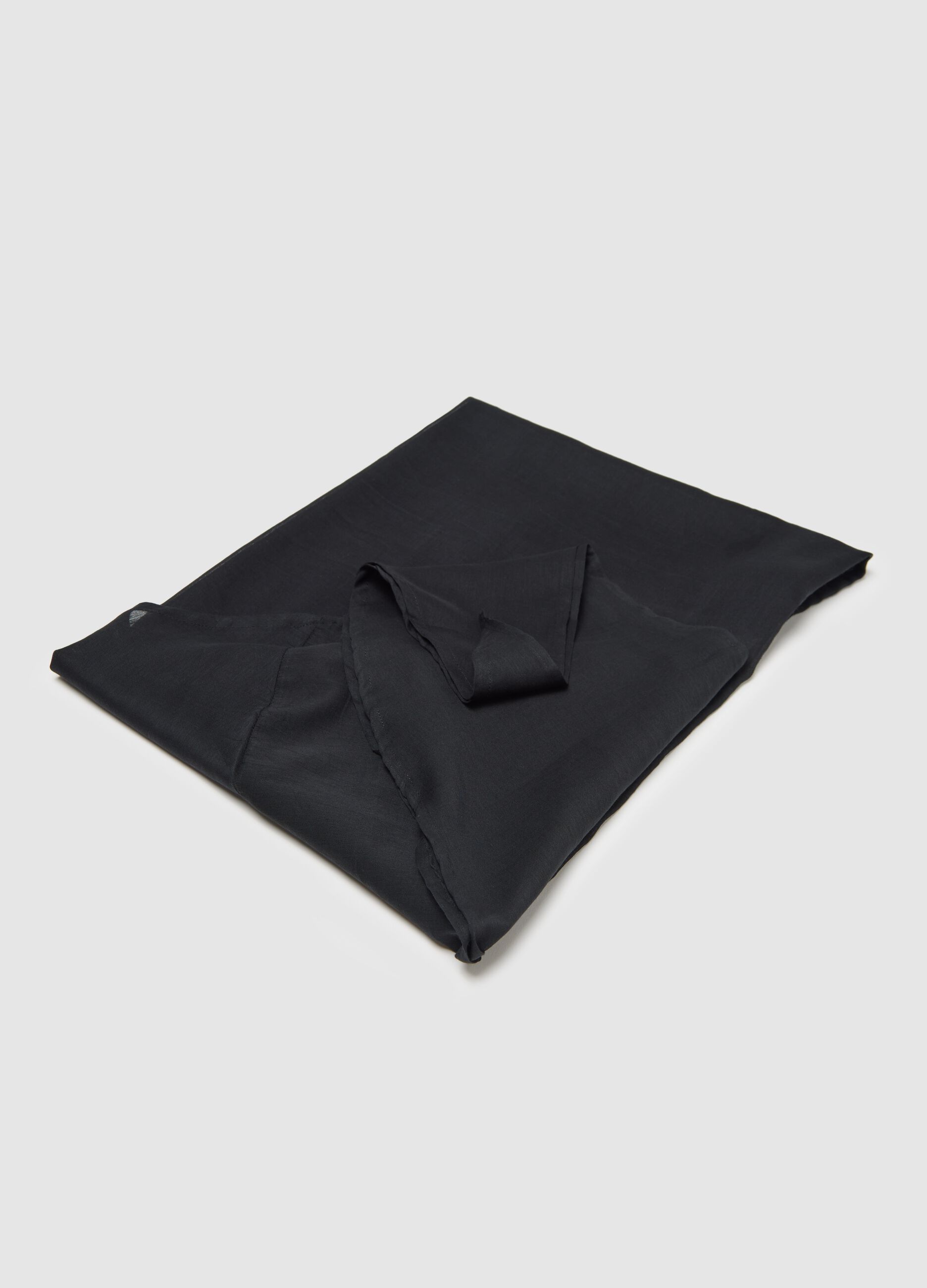 Women's black beach cover-up in 100% cotton with regular fit