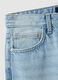 Jeans azzurri in puro cotone denim dritti regular fit_5