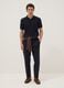 Blue cotton chino trousers with carrot fit_1