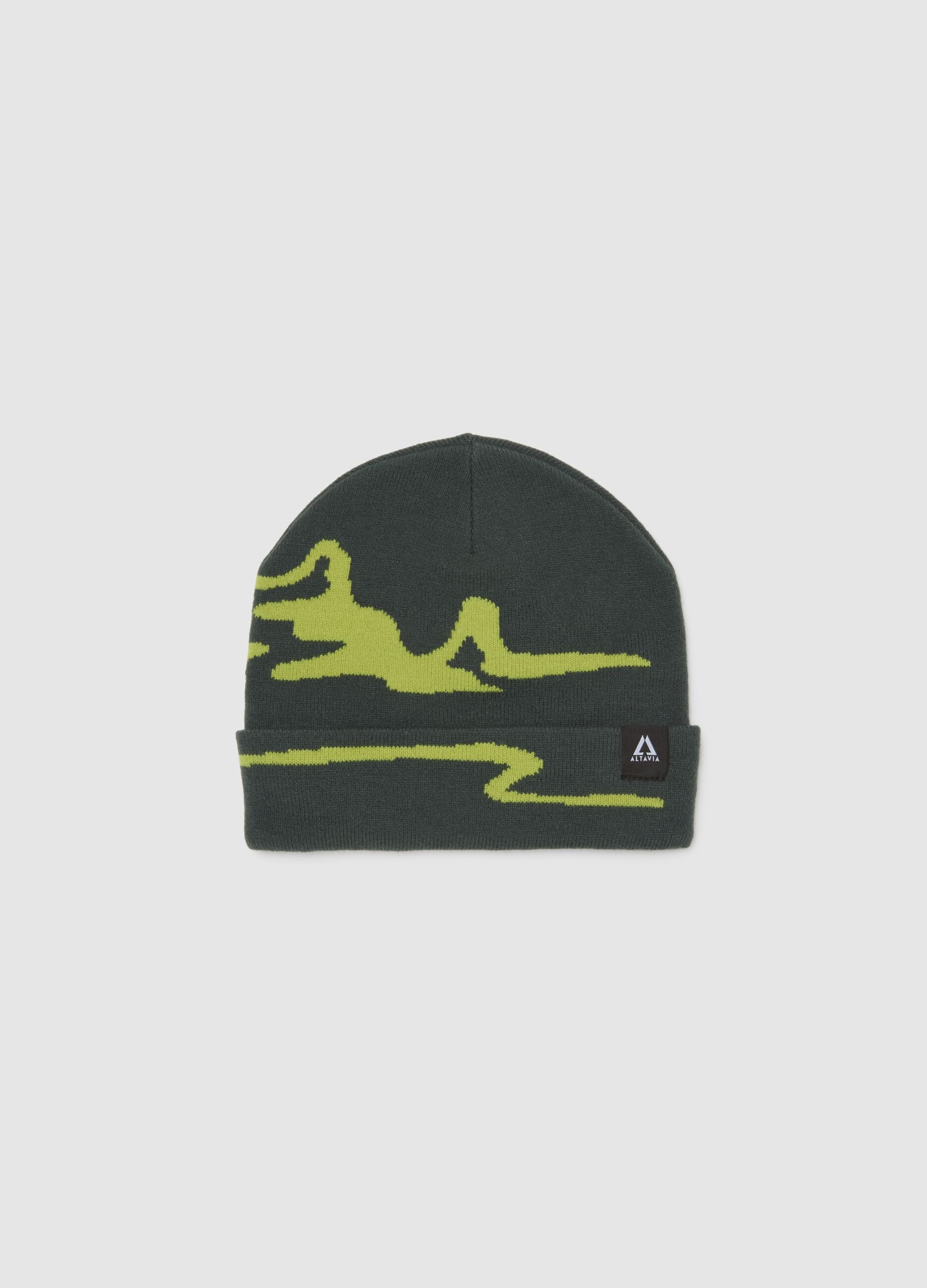 Contrast Graphic Jacquard Hat ALTAVIA WITH DEBORAH COMPAGNONI