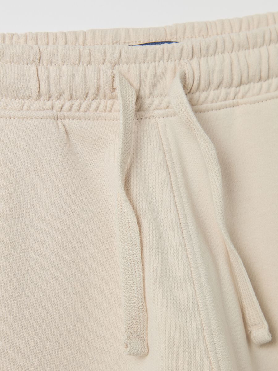 Cotton joggers with drawstring and print_2