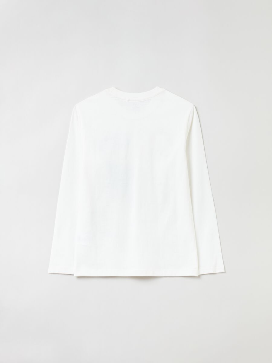 T-shirt a maniche lunghe stampa lettering_1