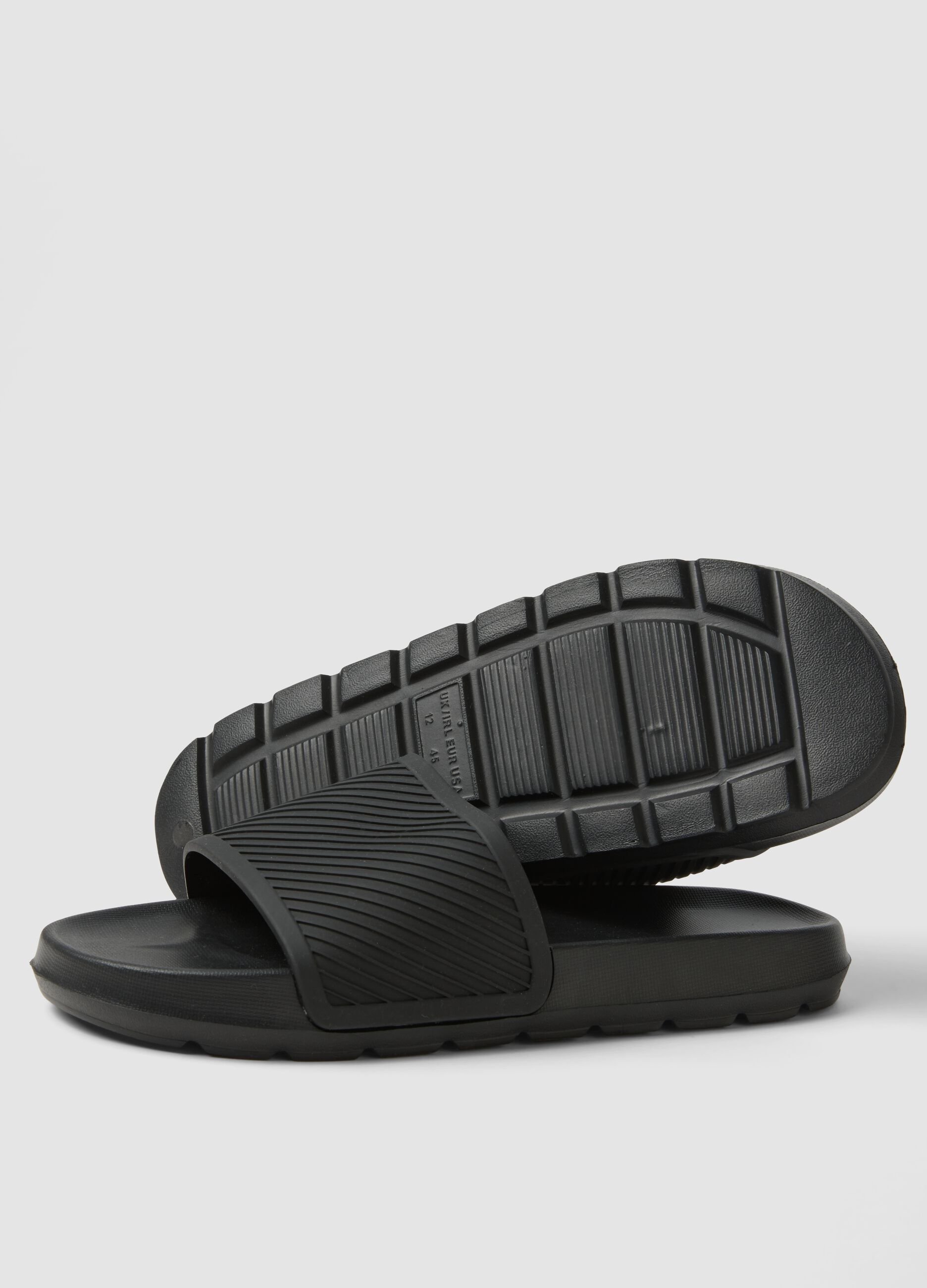 Black slider sandals