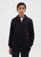 Boys' Black Hoodie in Pure Cotton Regular Fit_0