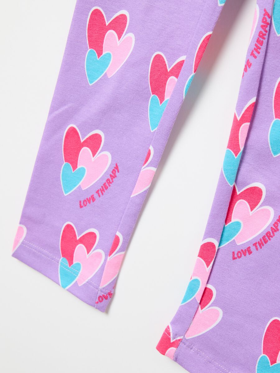 Leggings con stampa cuori all-over_2