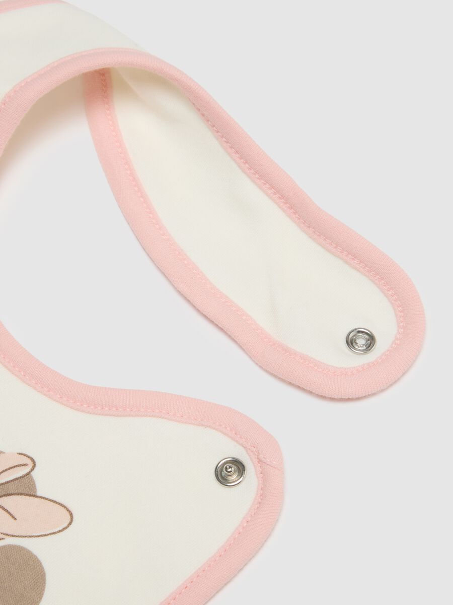 Disney printed white pure cotton newborn bib_2