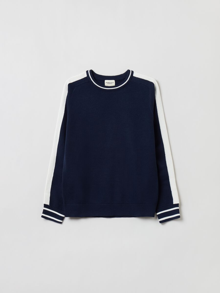 Pullover con profili rigati_0