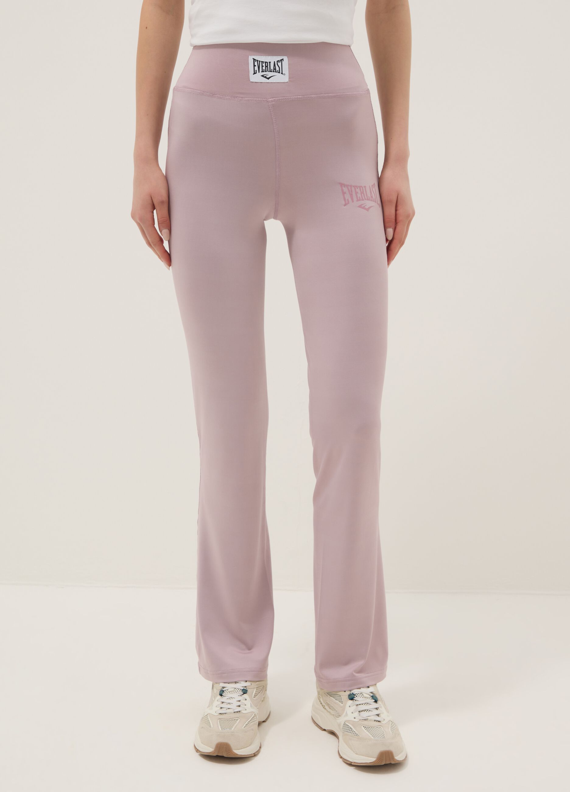 Pink regular fit leggings with Everlast logo