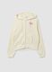 White cotton-blend hooded sweatshirt with Everlast logo_0