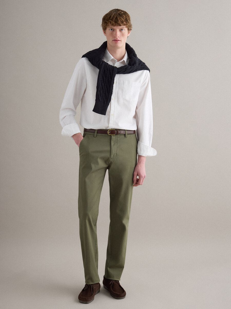 White pure cotton regular fit shirt_2