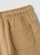 Beige pure cotton shorts for children with a regular fit_3