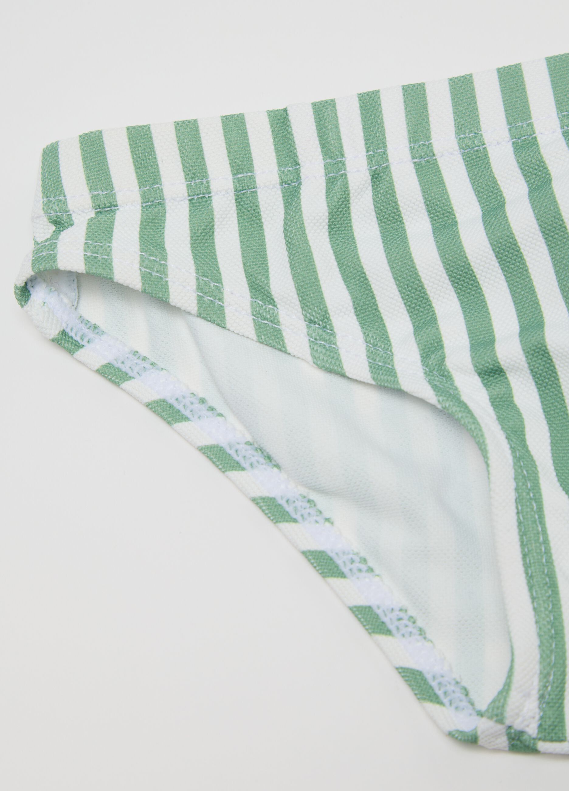 Boys’ swim briefs in multicoloured stretch fabric