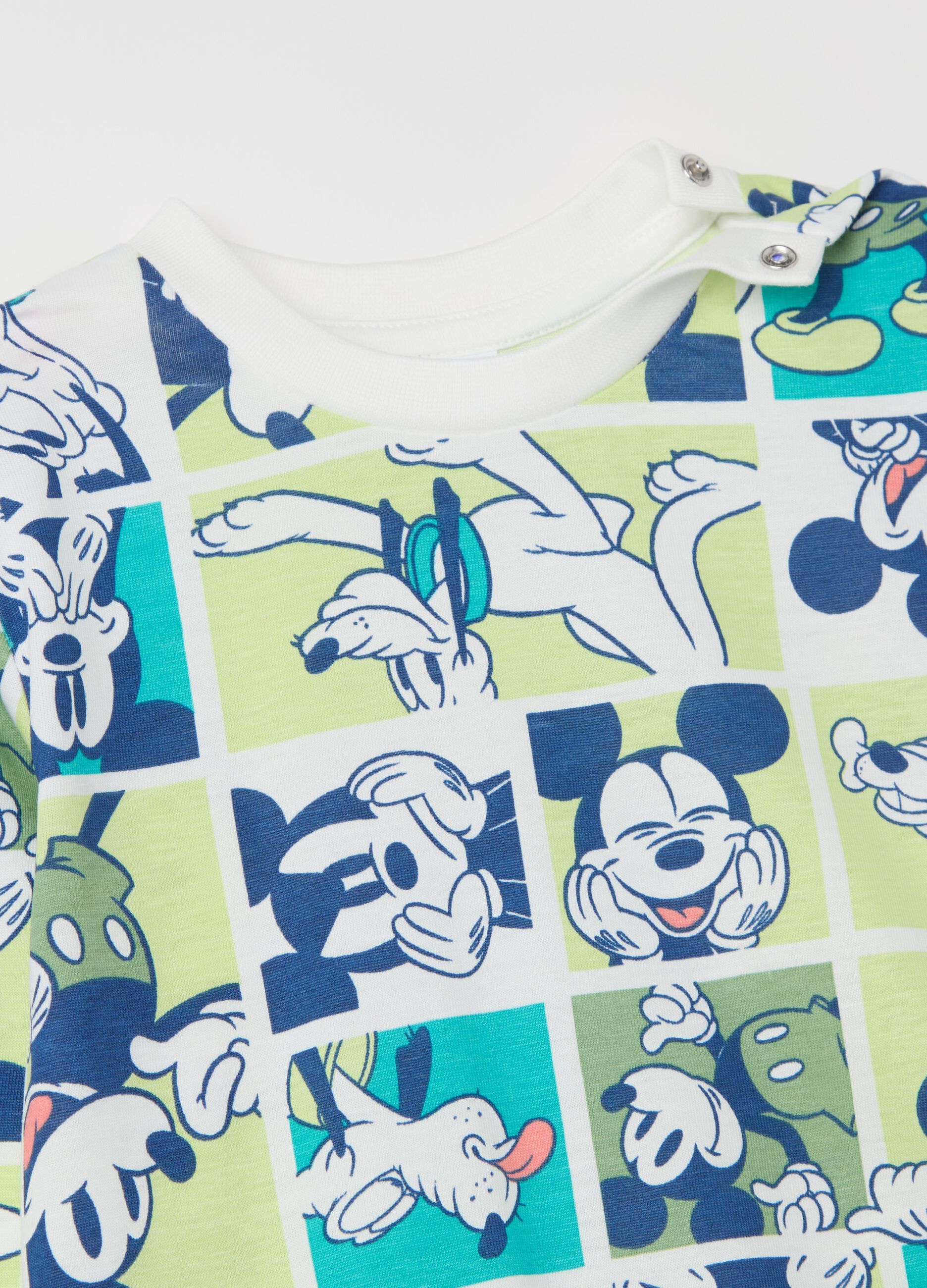 Cotton pyjamas with Mickey Mouse and Pluto print