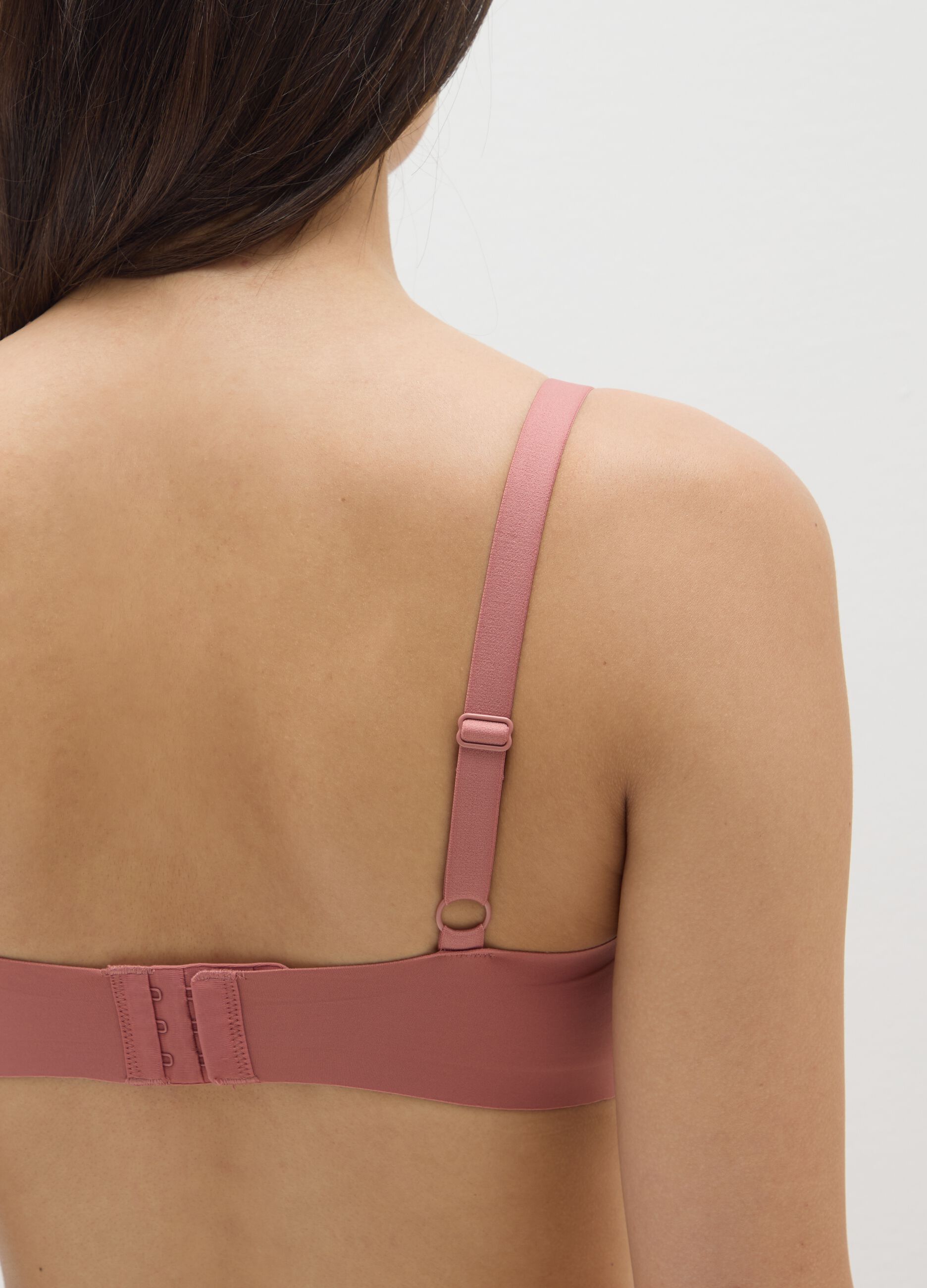Pink Stretch Fabric Bra