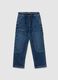Denim joggers with drawstring_0