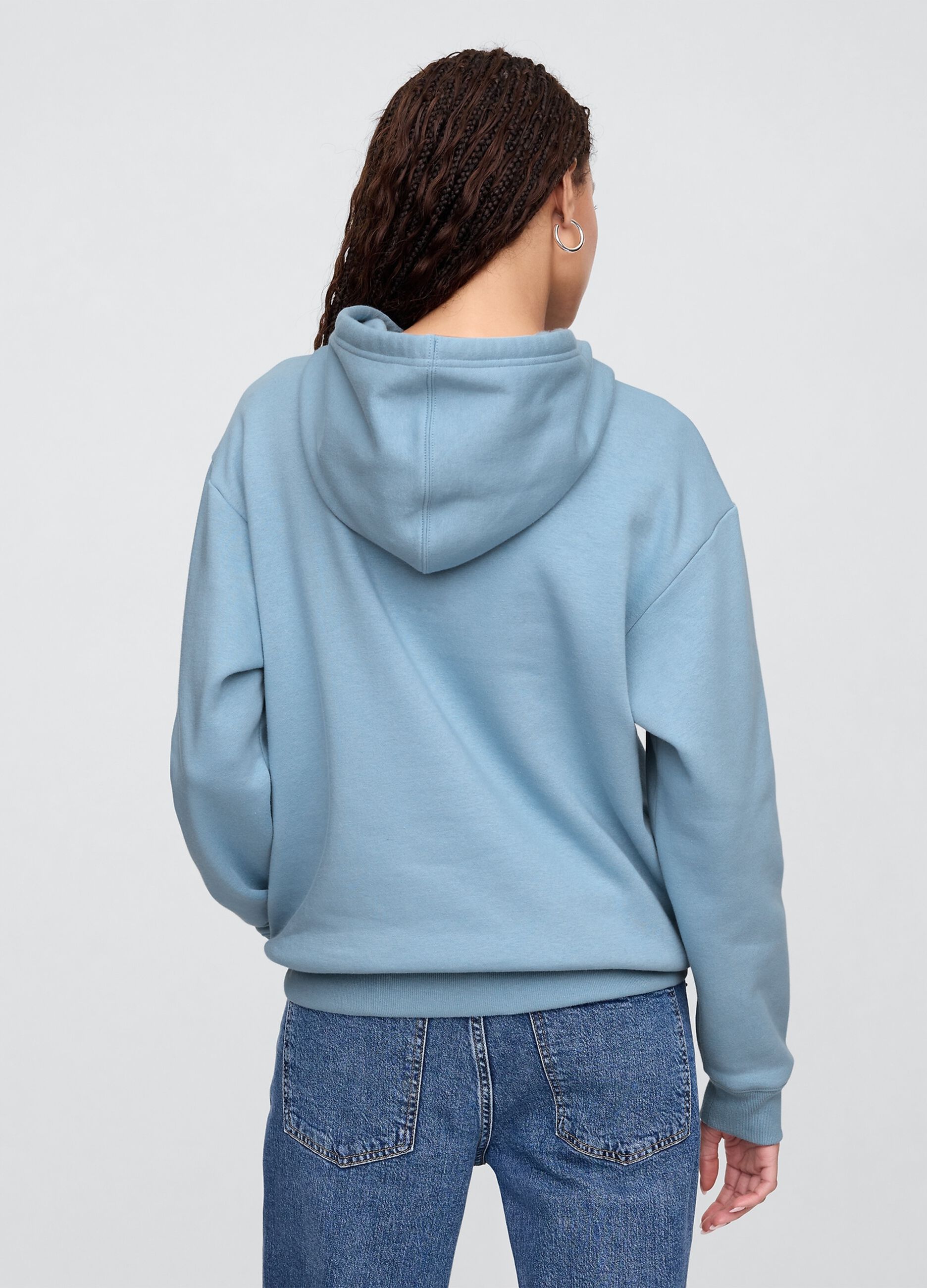 Blue Hooded Sweatshirt