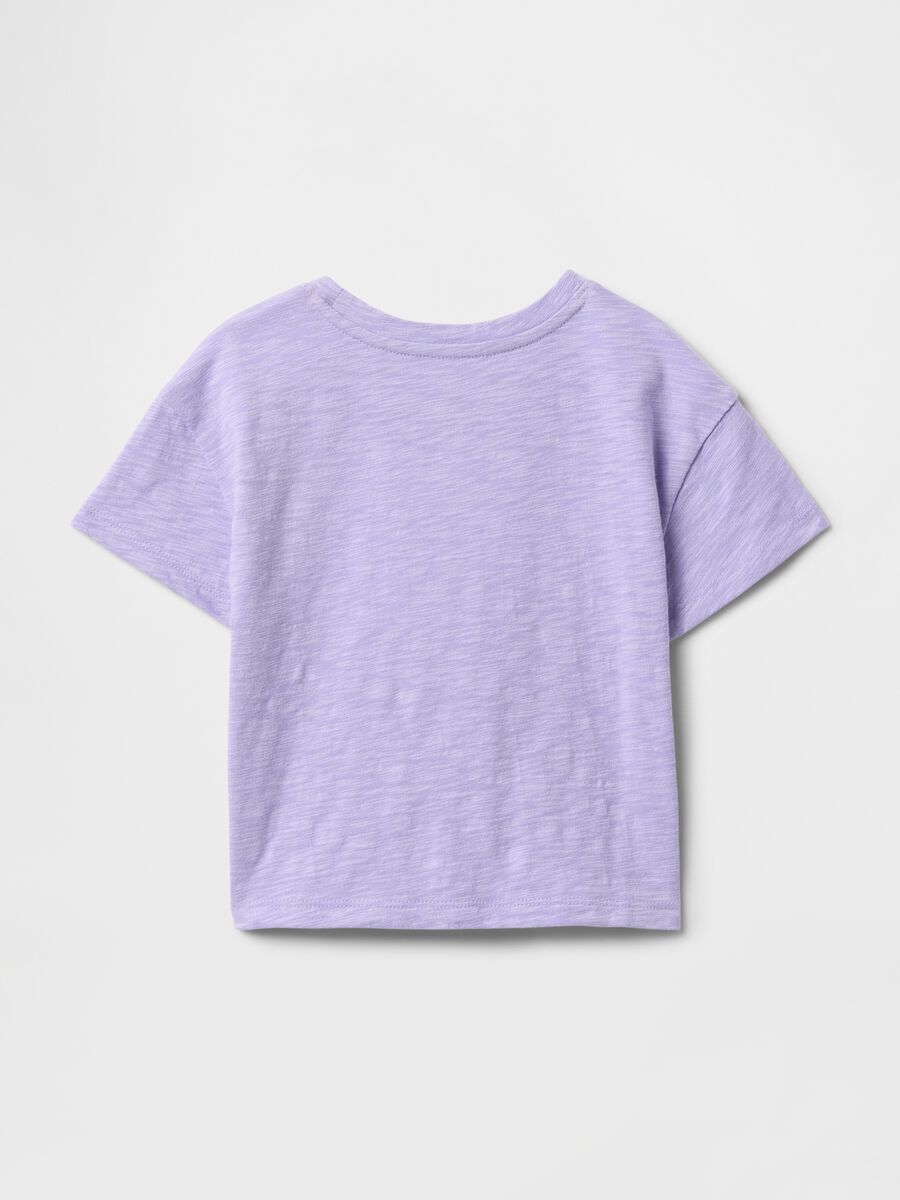 Lilac short sleeve T-shirt with GAP logo for girls_1