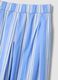 Blue striped pure cotton midi skirt_5