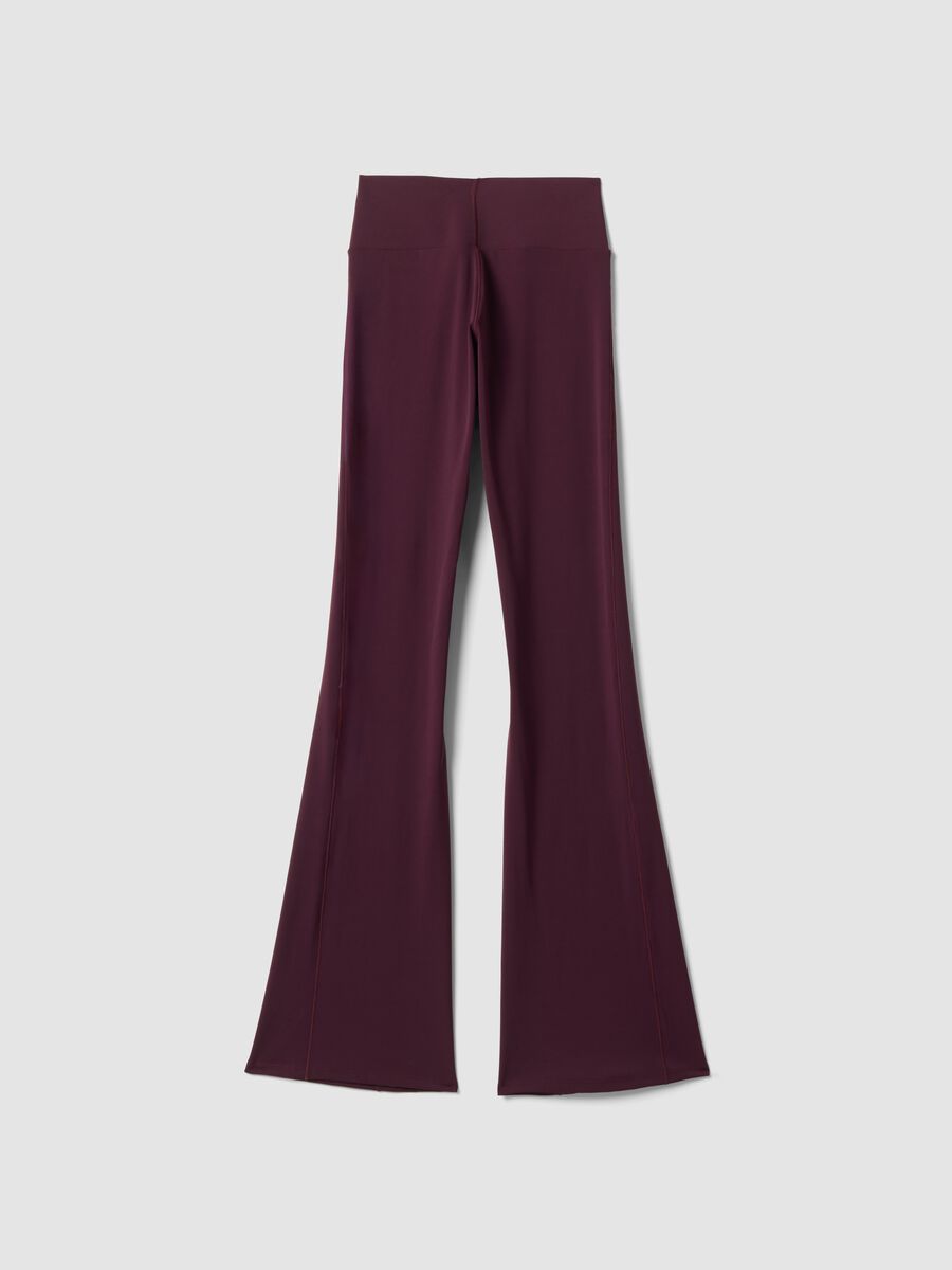 Leggings flare viola in tessuto elasticizzato ALTAVIA STUDIO_6