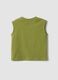 Green pure cotton children's vest regular fit with pocket_1