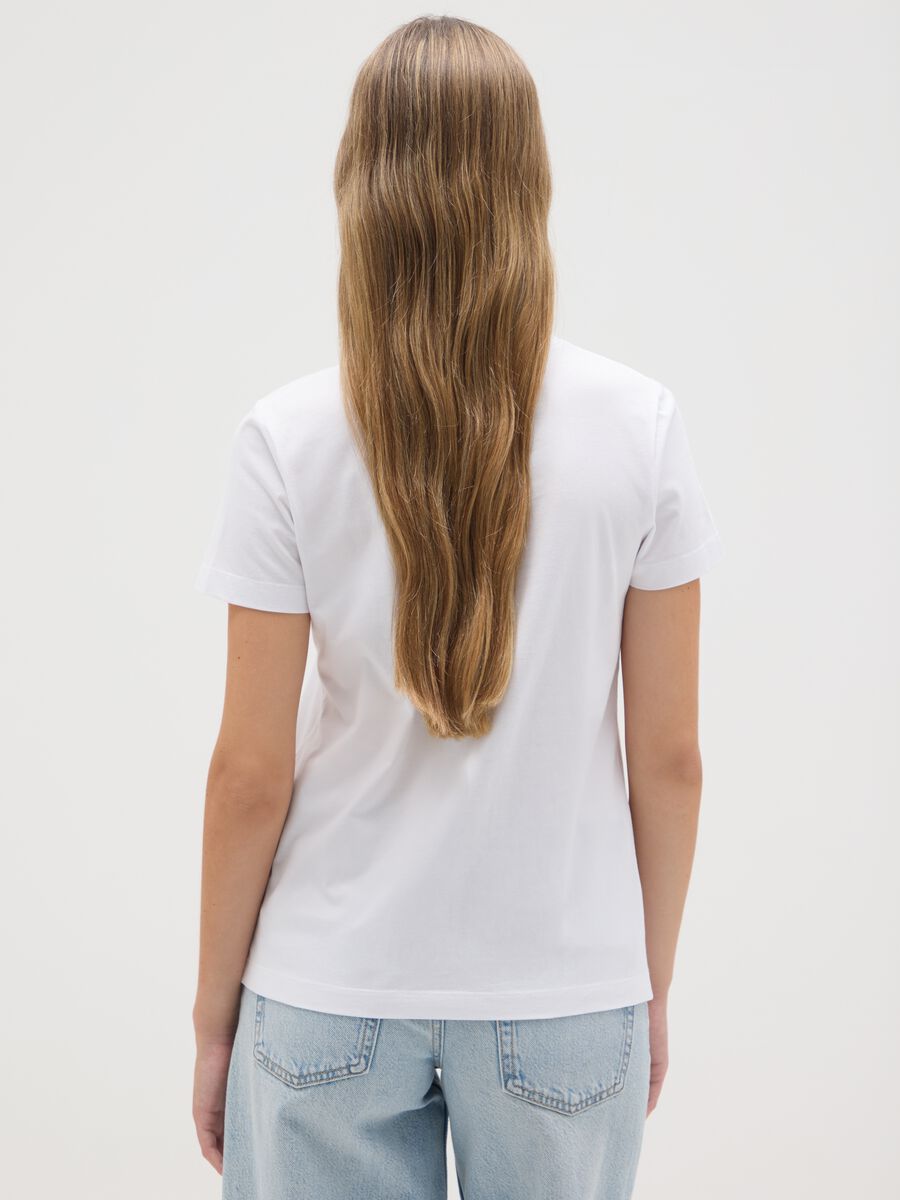 Women's pure cotton white T-shirt_2