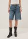 Blue pure cotton denim Bermuda shorts_2