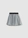 Short pleated skirt in lurex_0