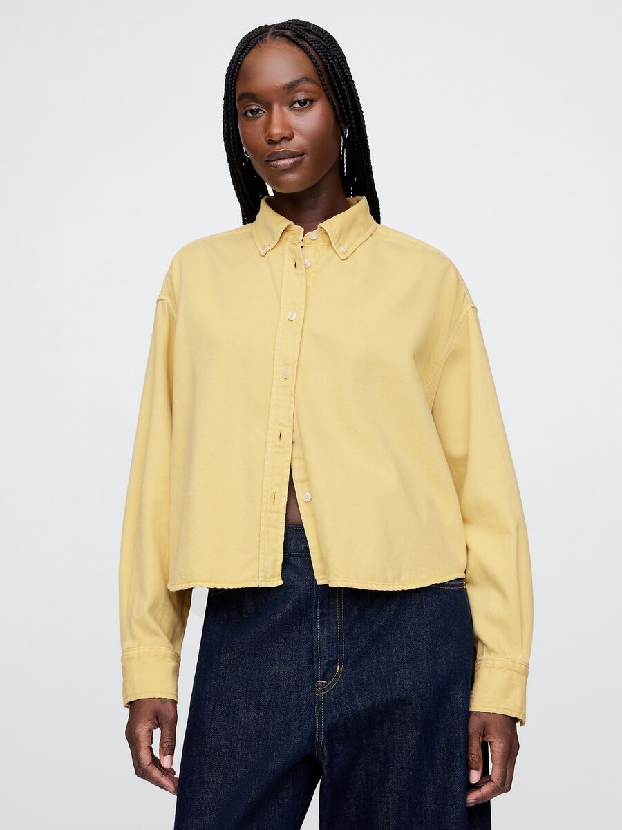 Camicia cropped gialla Gap_0