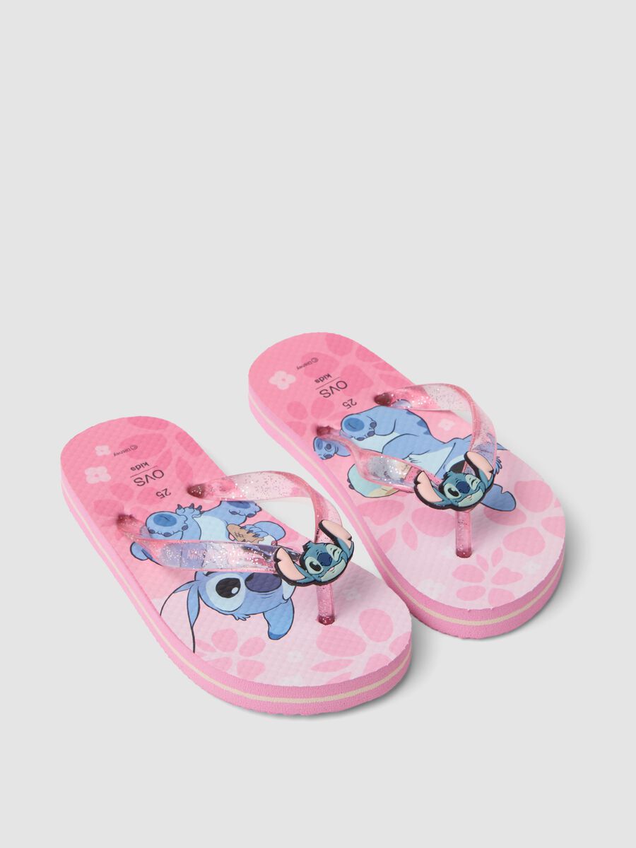 Pink Stitch print flip-flops_1