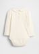 White baby bodysuit with collar_1