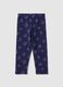 Girls' Purple Stretch Cotton Skinny Fit Leggings with Stars_1