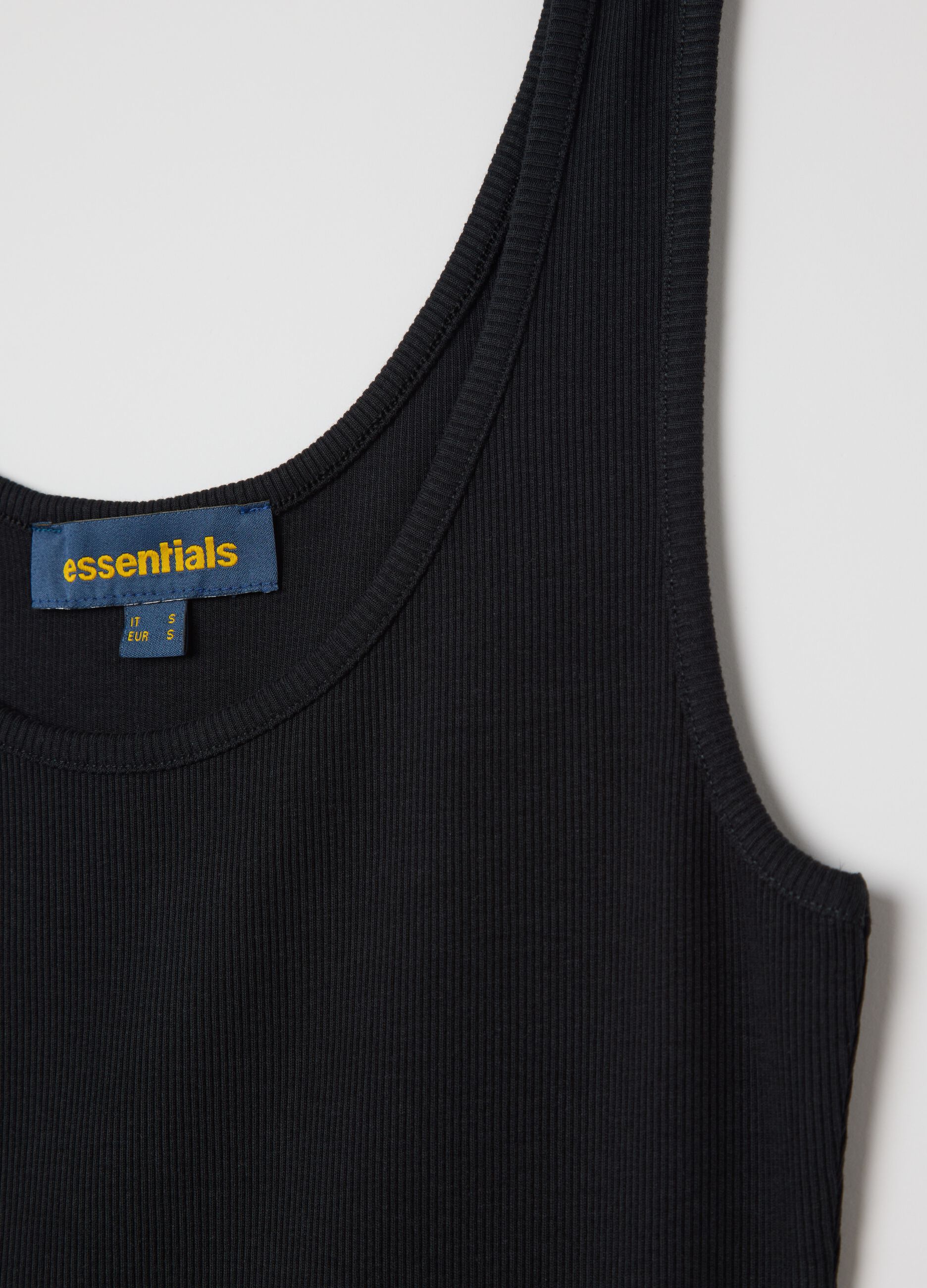 Abito tubino da donna in cotone elasticizzato nero fitted