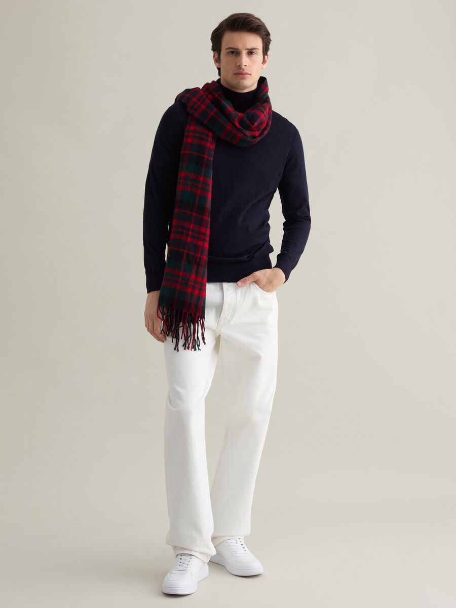 Scarf with check pattern_3
