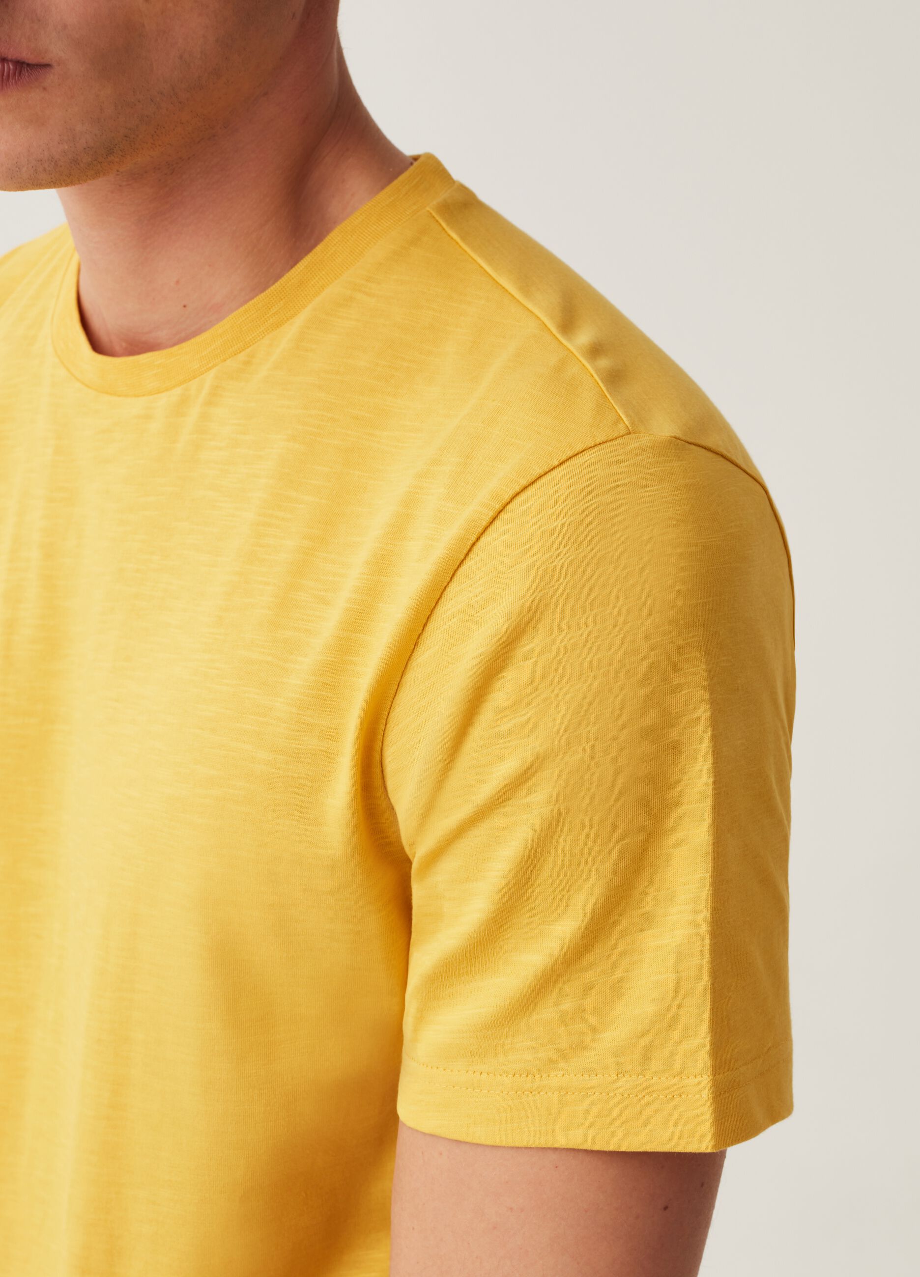 T-shirt intima in cotone slub_3