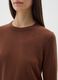 Brown crew neck sweater regular fit_3