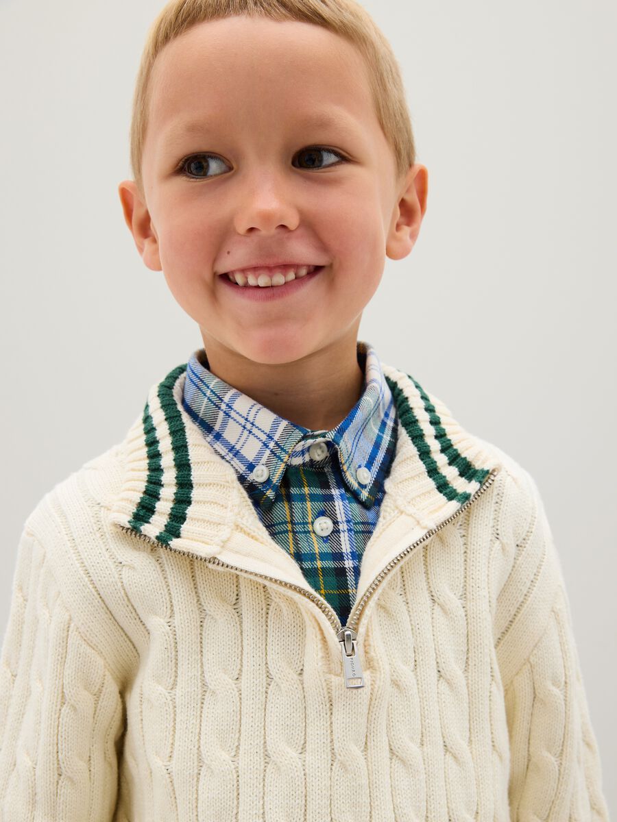 Children's white oversized cotton jumper_2
