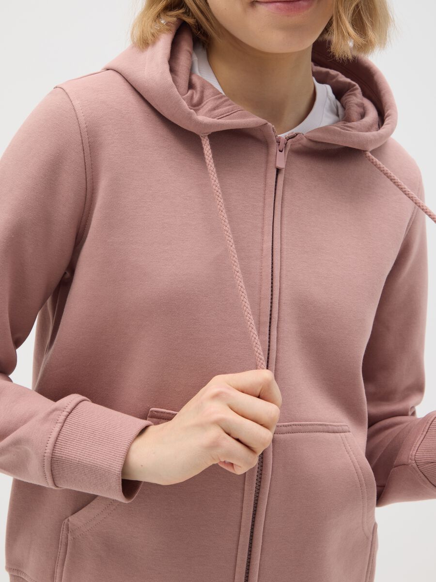 Pink Regular Fit Cotton Mix Sweatshirt_2