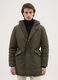 Green padded parka regular fit with hood and zip_1
